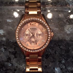 Fossil rose gold watch!